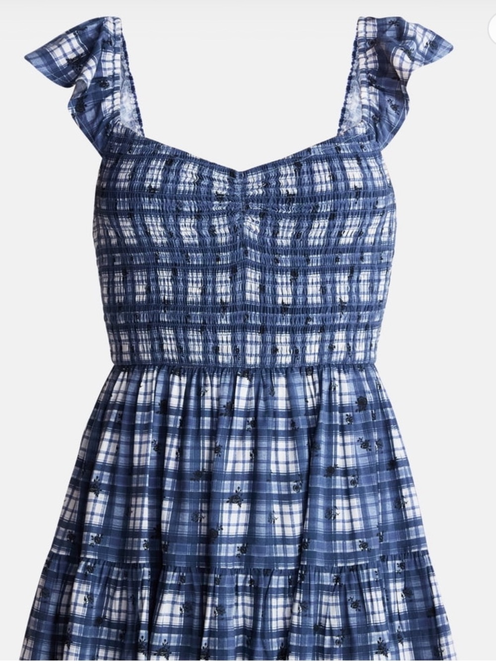 No Boundaries Smocked Romper with Flutter Sleeves